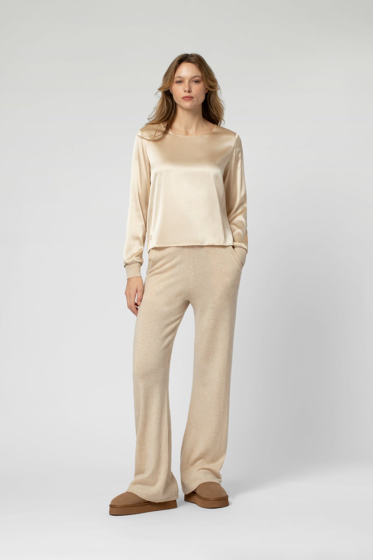 Long-sleeved TORONTO top beige