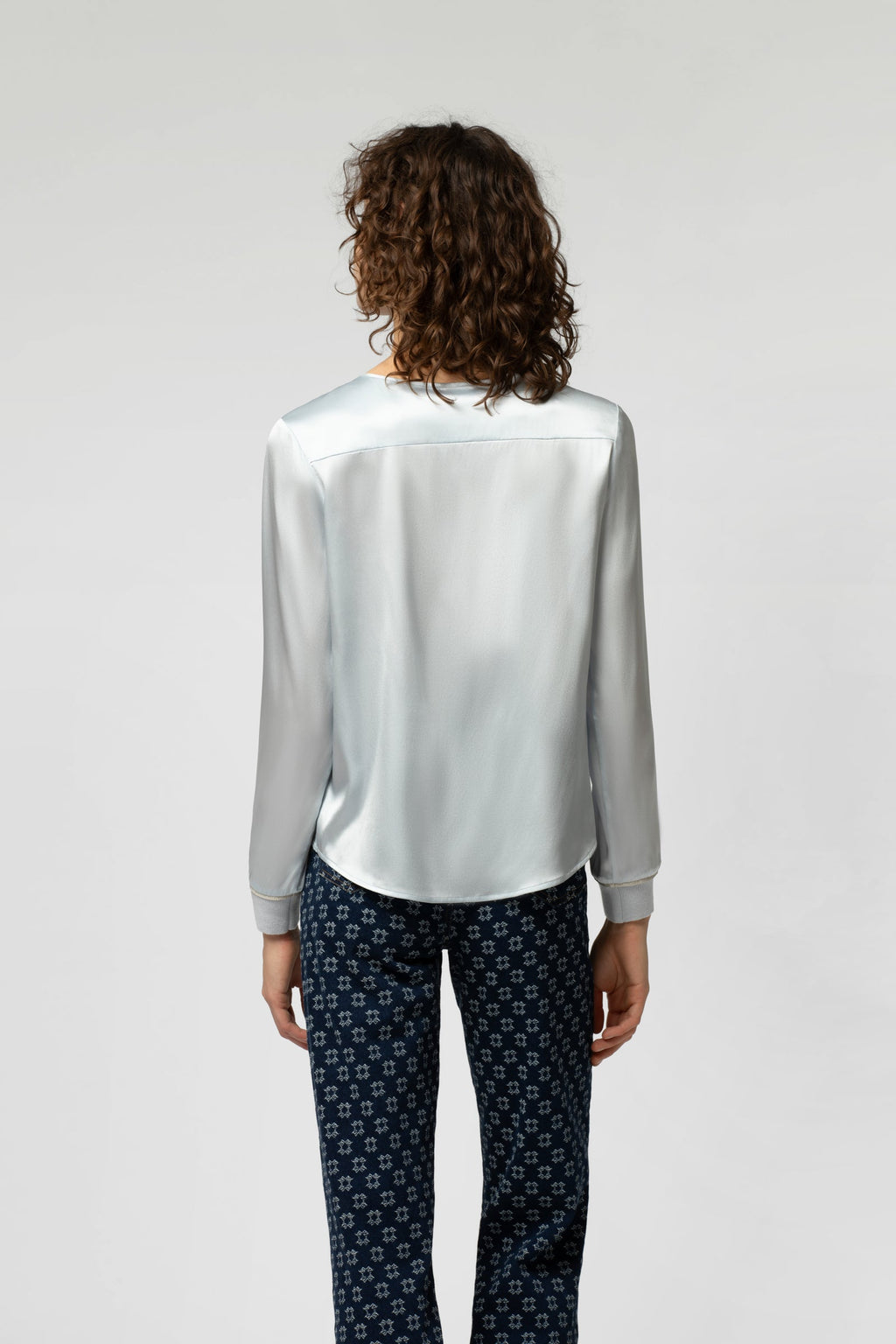 Top TORONTO manches longues bleu ciel