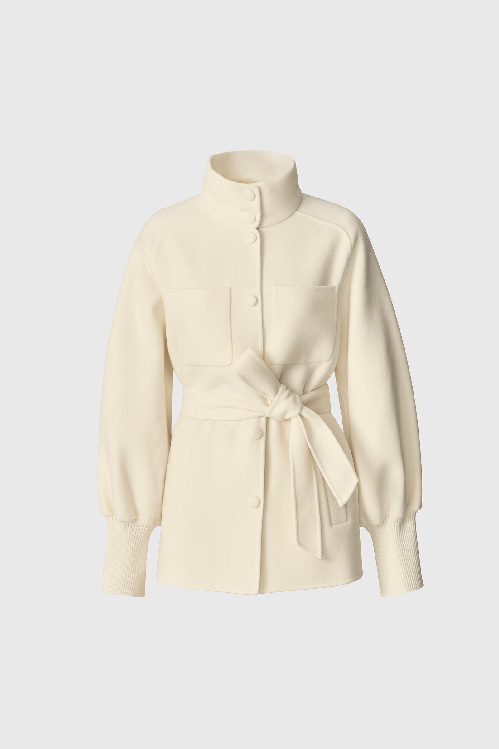 SHANIA Belted coat in double-face wool UP TO -5ºC
