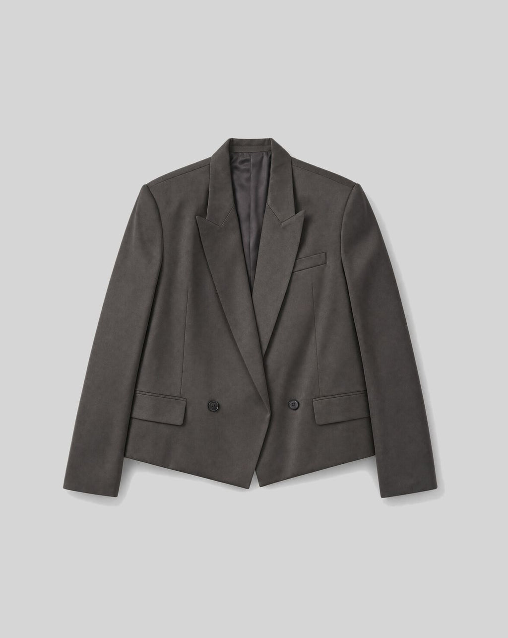 DOUBLE-BREASTED TAILORED JACKET GRAPHITE
