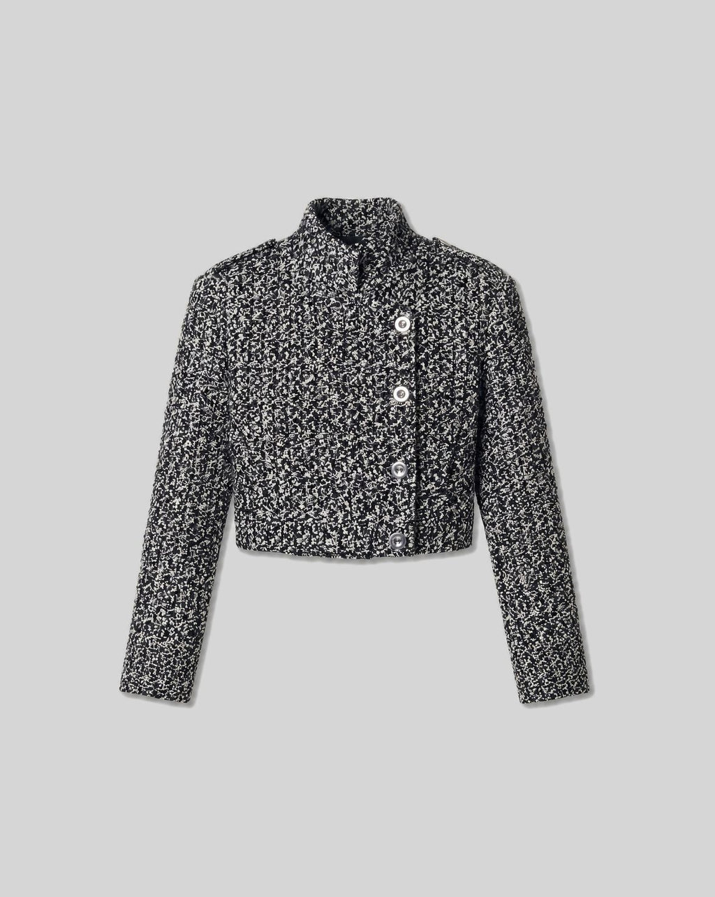 SHORT TWEED JACKET BLACK/WHITE