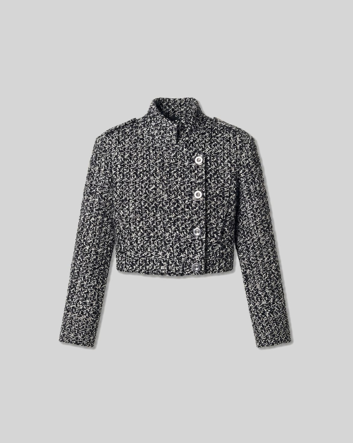SHORT TWEED JACKET BLACK/WHITE