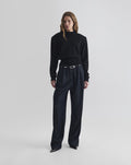 STRUCTURED SHOULDER SWEATER BLACK