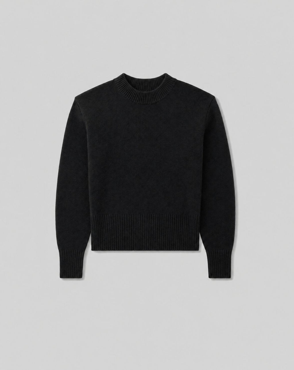 STRUCTURED SHOULDER SWEATER BLACK