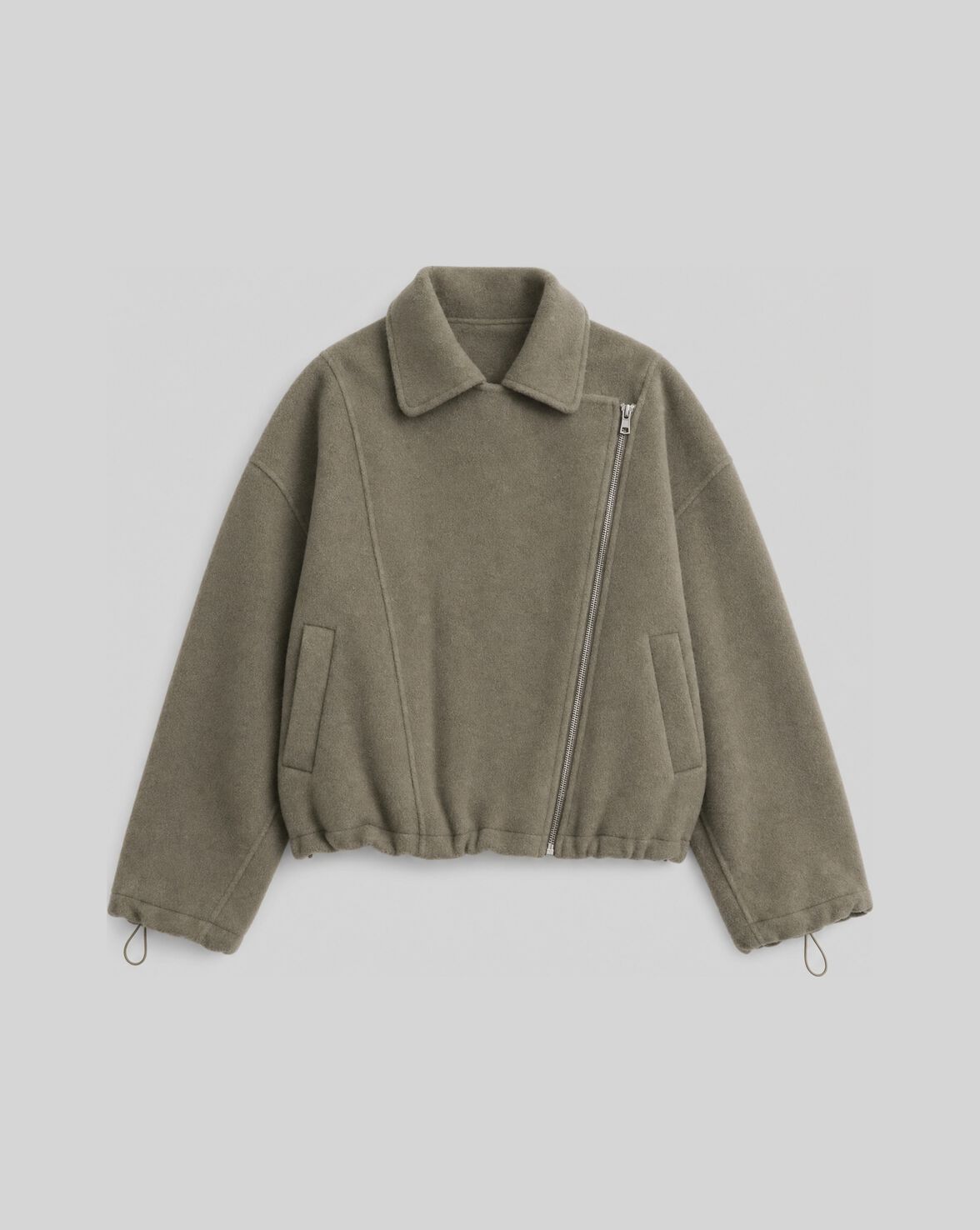 ASYMMETRIC DOUBLE-FACED JACKET TURTLE SHELL
