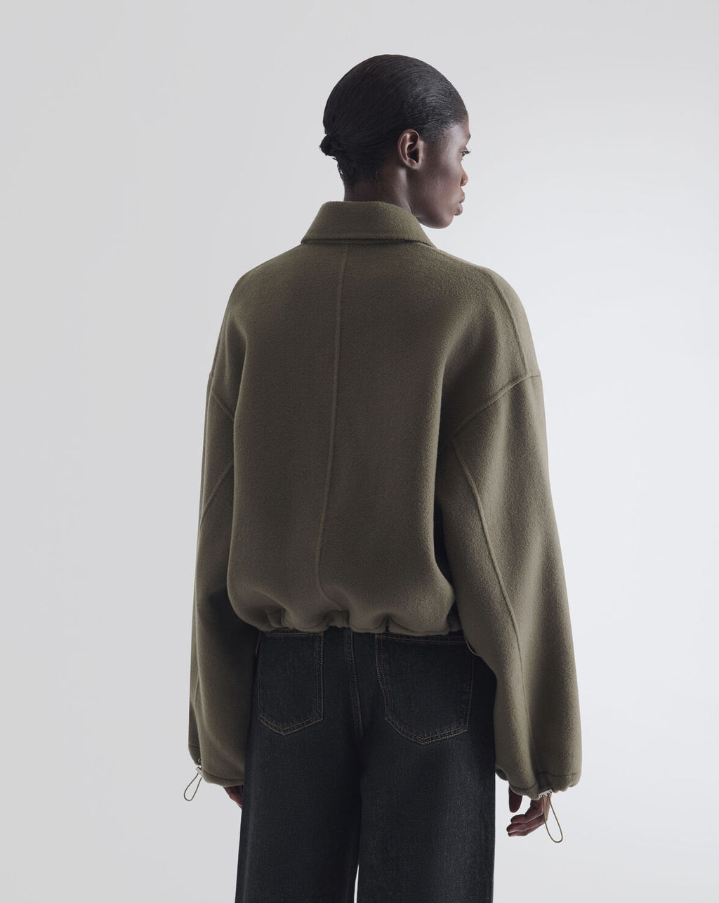 ASYMMETRIC DOUBLE-FACED JACKET TURTLE SHELL