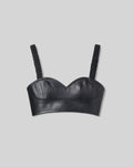 SHORT LEATHER TOP BLACK