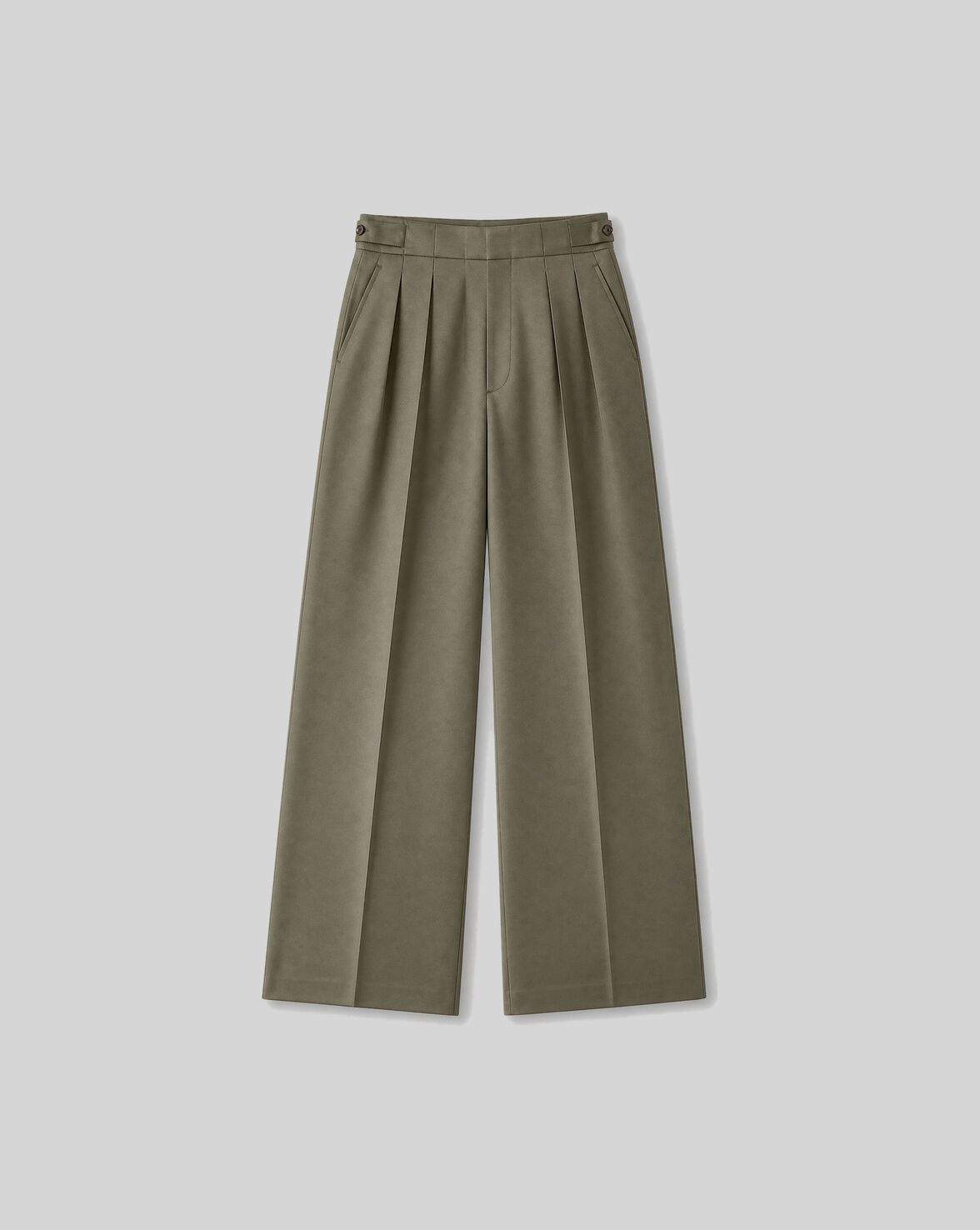 WIDE-LEG SATIN TROUSERS GRAPHITE