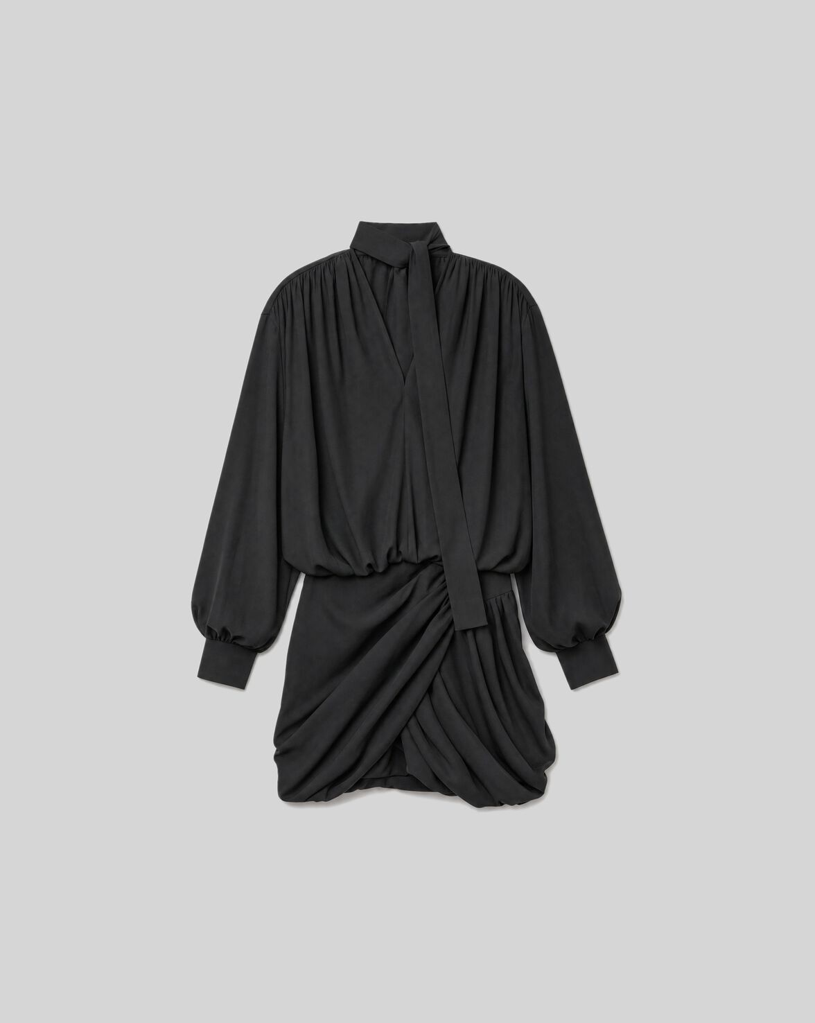 ROBE MINI DRAPÉEBLACK
