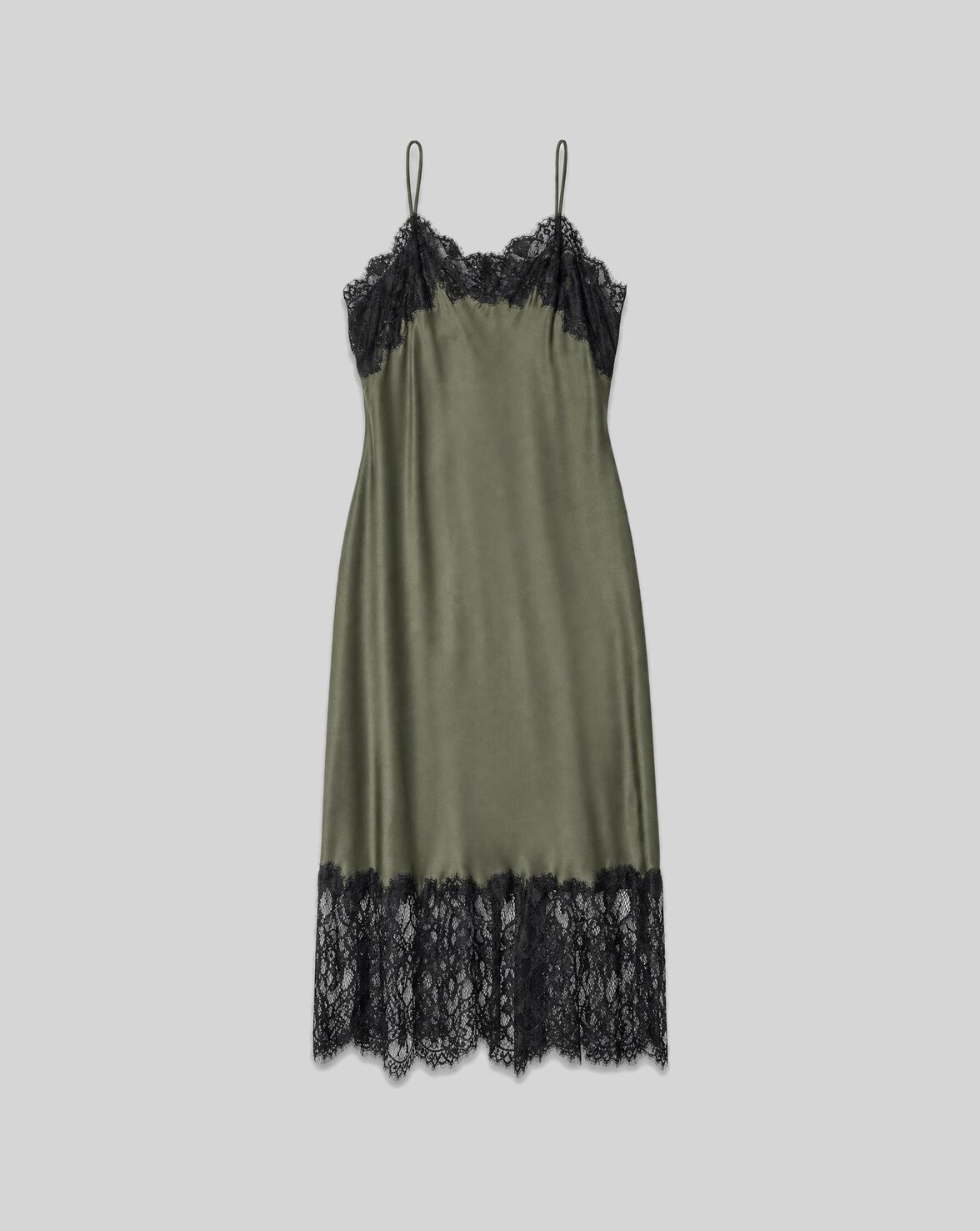 ROBE MIDI EN SOIE ET DENTELLELICHEN