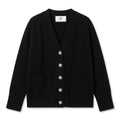 Cardigan Joelle Noir, bouton bijoux Silver