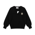 Pull Perle noir avec bijoux au niveau de la poche