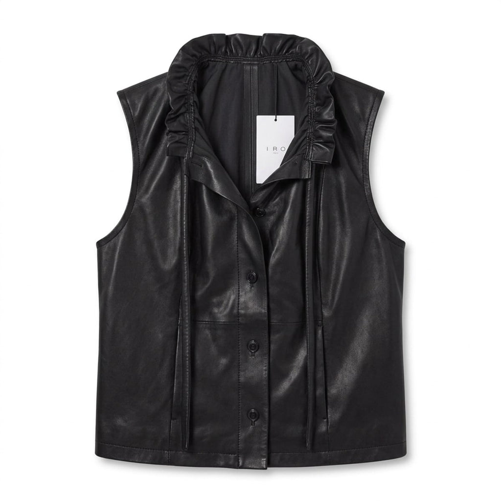 veste sans manches cuir