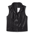 veste sans manches cuir