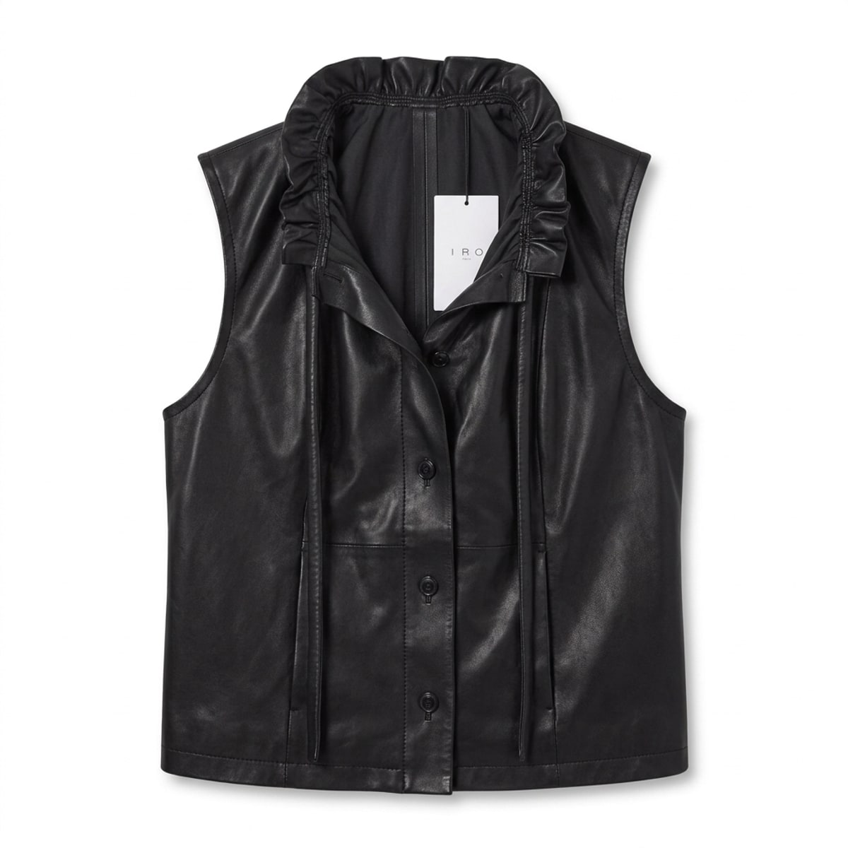 veste sans manches cuir