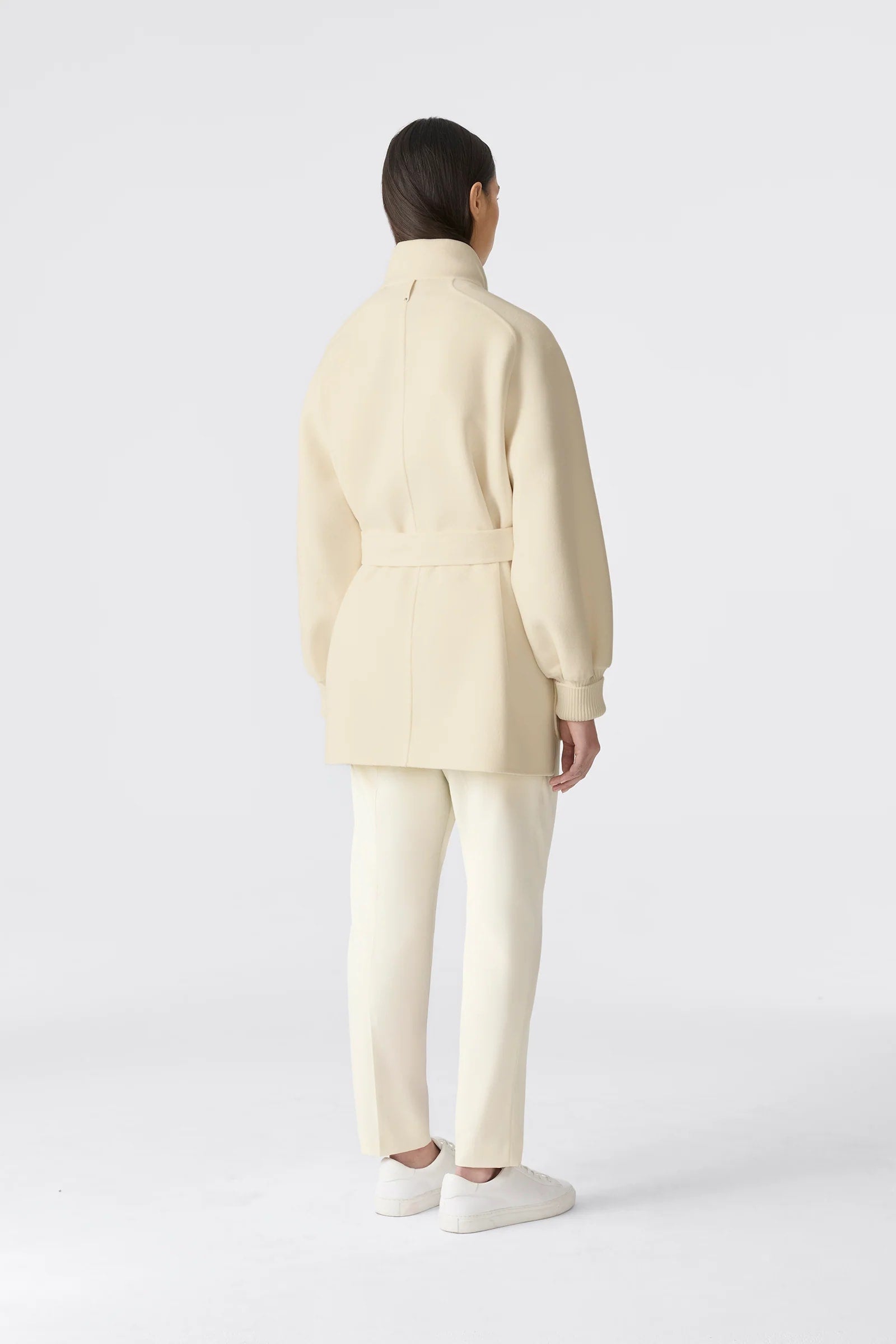 SHANIA Belted coat in double-face wool UP TO -5ºC