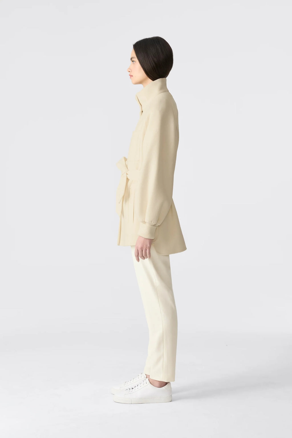 SHANIA Belted coat in double-face wool UP TO -5ºC